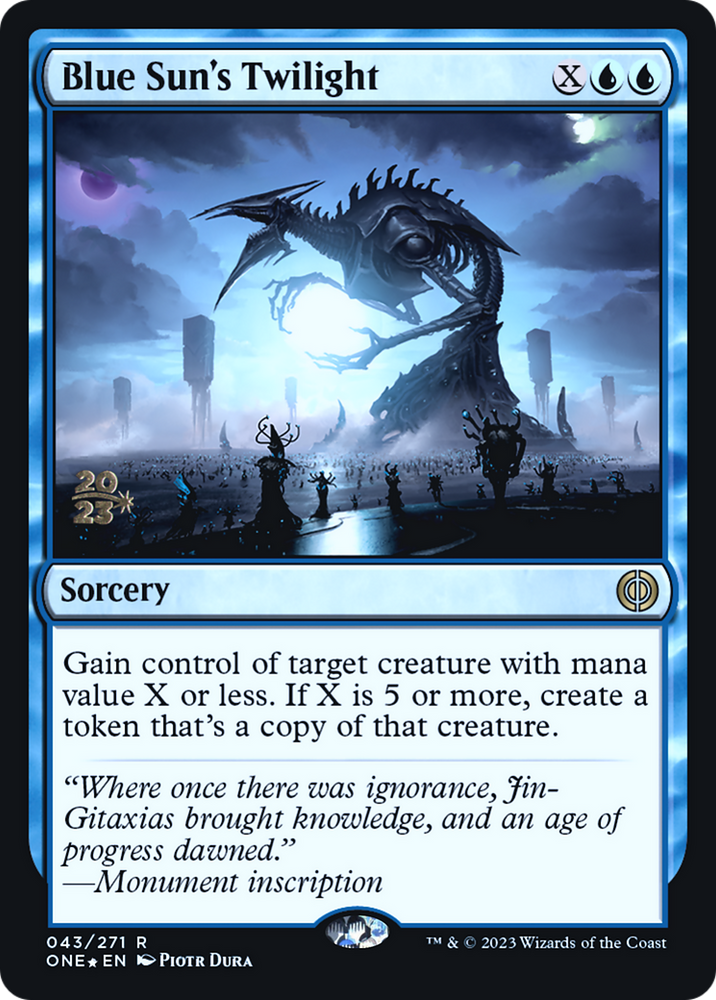 Blue Sun's Twilight [Phyrexia: All Will Be One Prerelease Promos] Magic: The Gathering