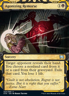 Agonizing Remorse (Foil Etched) [Strixhaven: School of Mages Mystical Archive] Magic: The Gathering