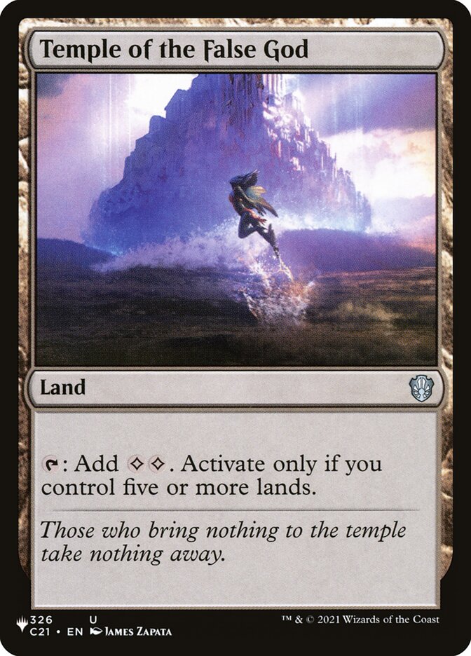 Temple of the False God [Secret Lair: Heads I Win, Tails You Lose] Magic: The Gathering