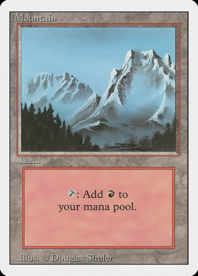Mountain (Snow Top / Highest Point on Right) [Revised Edition] Magic: The Gathering