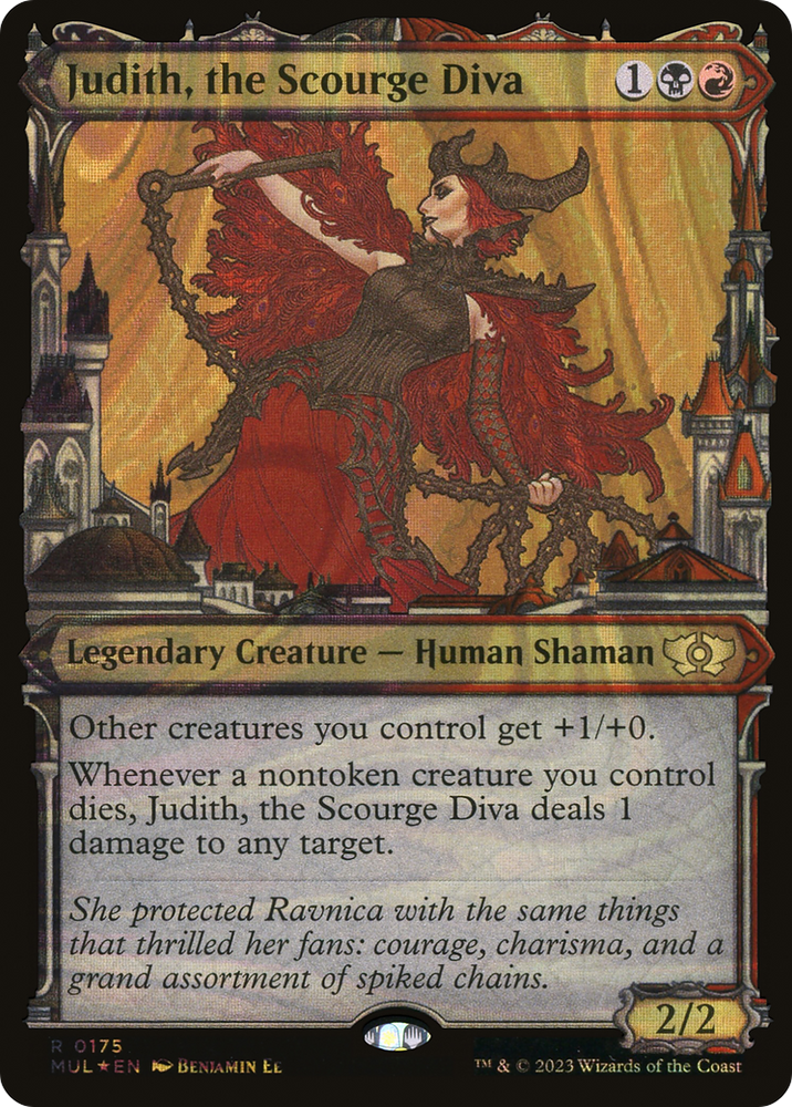 Judith, the Scourge Diva (Halo Foil) [Multiverse Legends] Magic: The Gathering