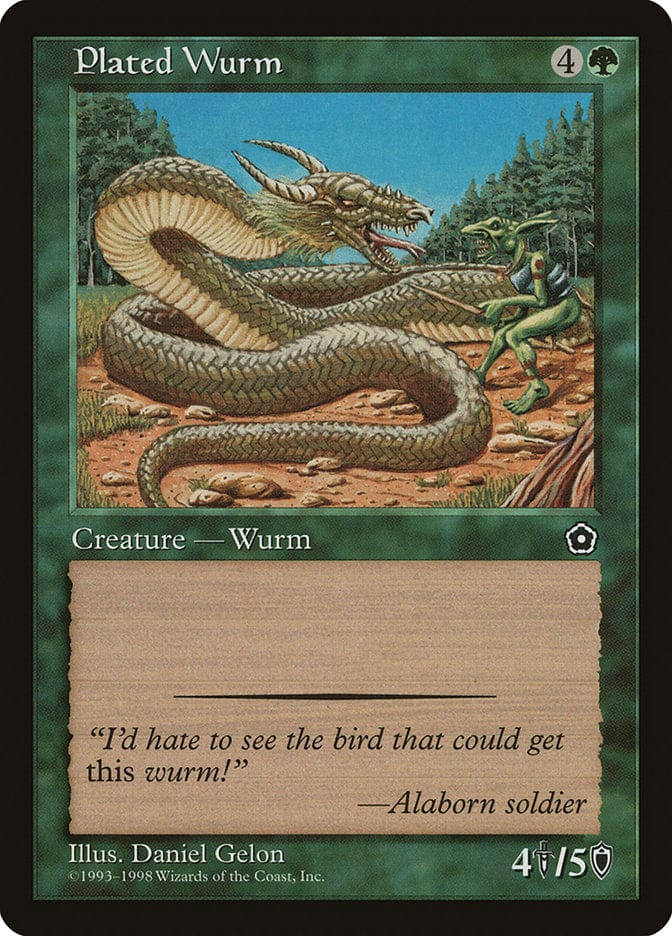 Plated Wurm [Portal Second Age] Magic: The Gathering