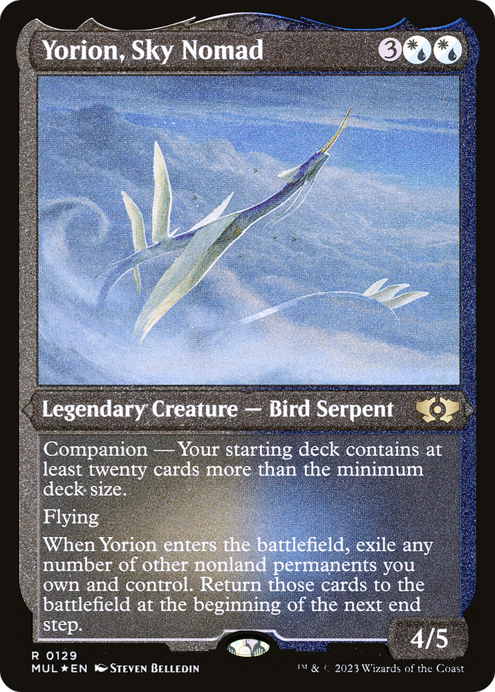 Yorion, Sky Nomad (Foil Etched) [Multiverse Legends] Magic: The Gathering