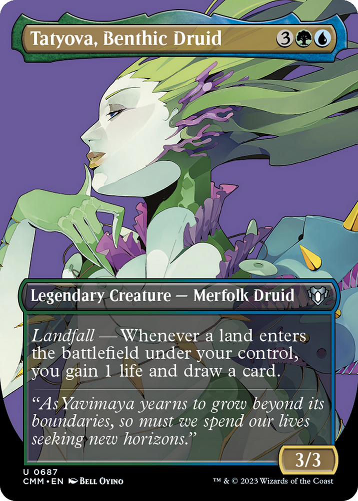 Tatyova, Benthic Druid (Borderless Profile) [Commander Masters] Magic: The Gathering