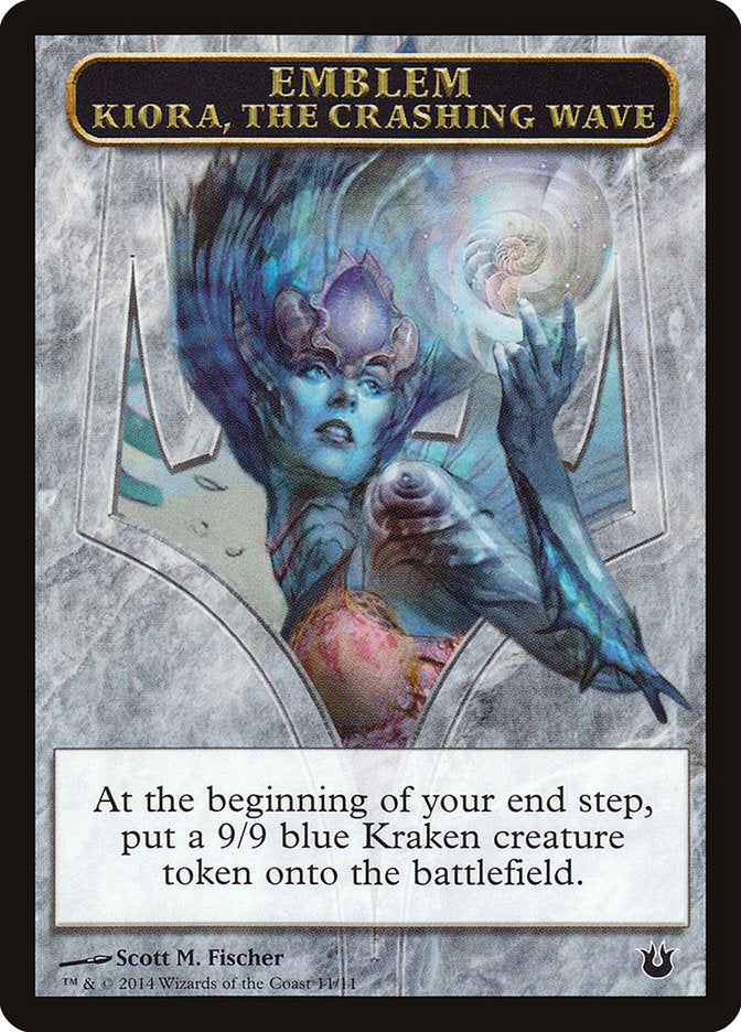Kiora, the Crashing Wave Emblem [Born of the Gods Tokens] Magic: The Gathering