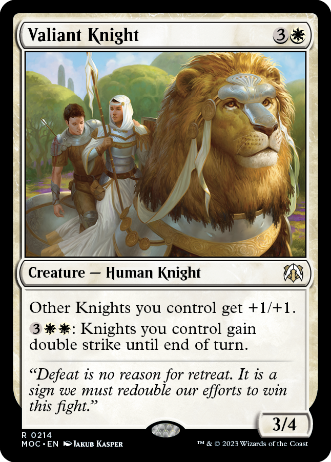 Valiant Knight [March of the Machine Commander] Magic: The Gathering