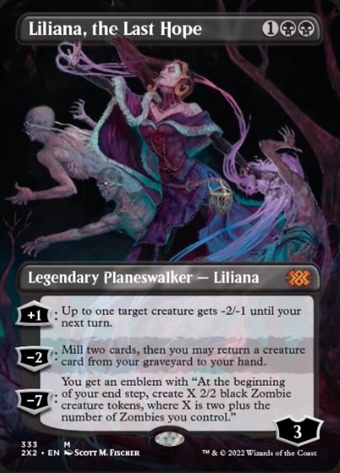 Liliana, the Last Hope (Borderless) [Double Masters 2022] Magic: The Gathering