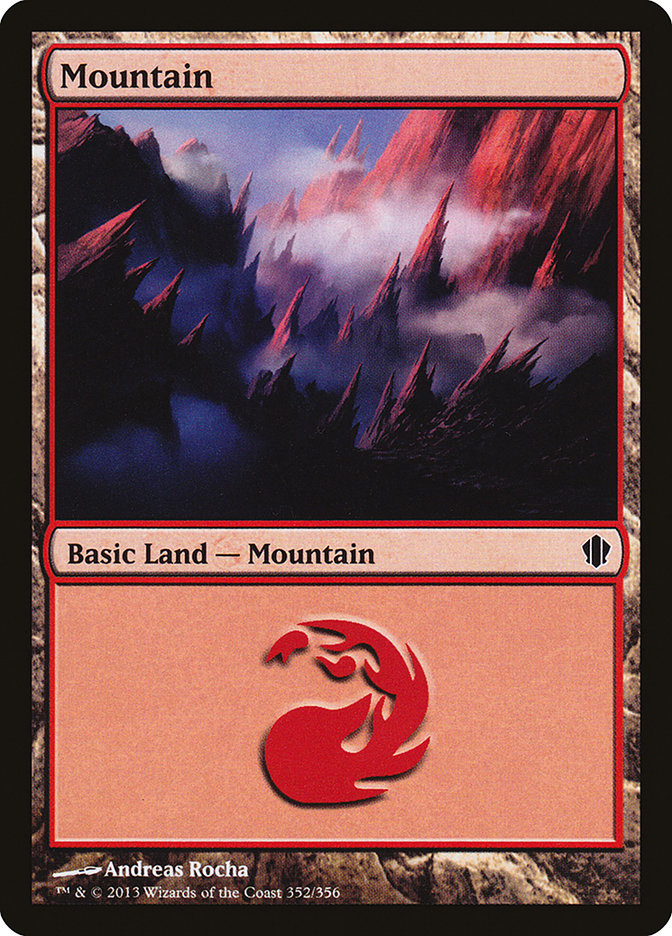 Mountain (352) [Commander 2013] Magic: The Gathering