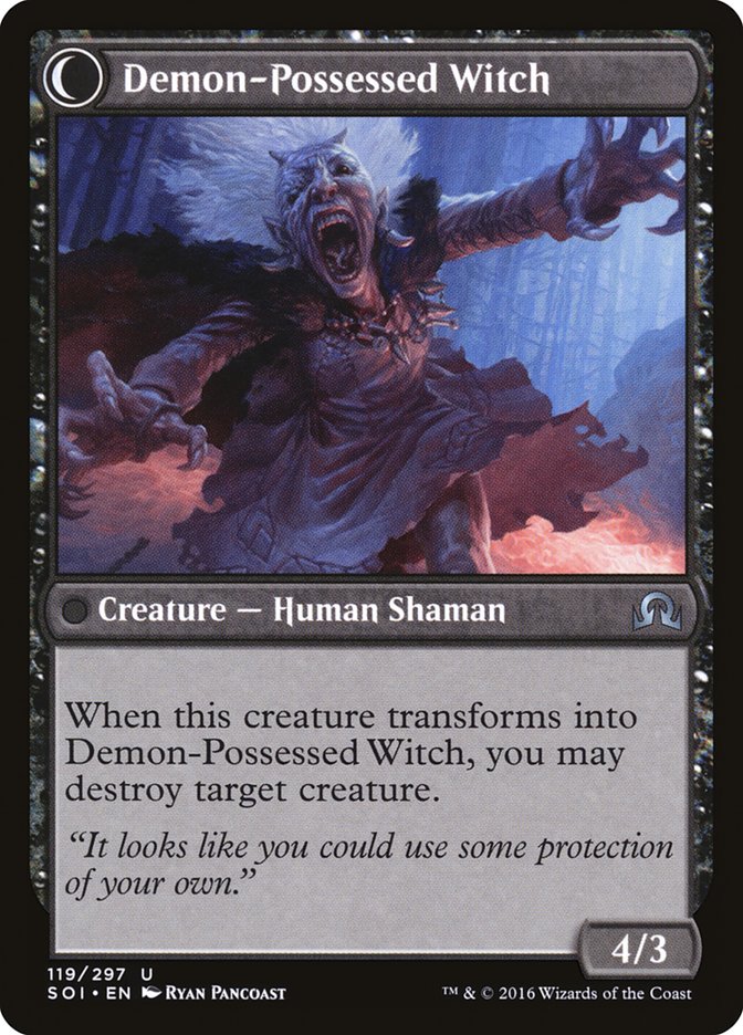 Kindly Stranger // Demon-Possessed Witch [Shadows over Innistrad] Magic: The Gathering