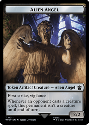Alien Angel // Clue (0023) Double-Sided Token [Doctor Who Tokens] Magic: The Gathering