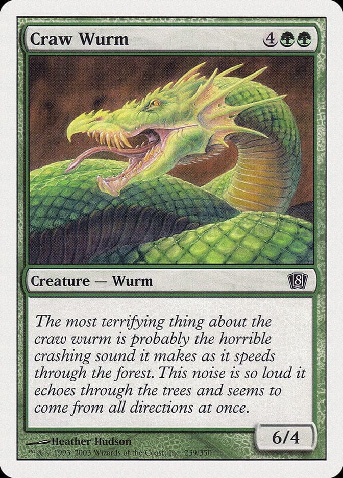 Craw Wurm [Eighth Edition] Magic: The Gathering