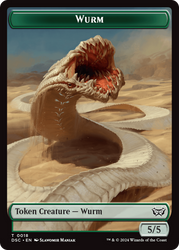 Wurm (0018) // Fractal Double-Sided Token [Duskmourn: House of Horror Commander Tokens] Magic: The Gathering