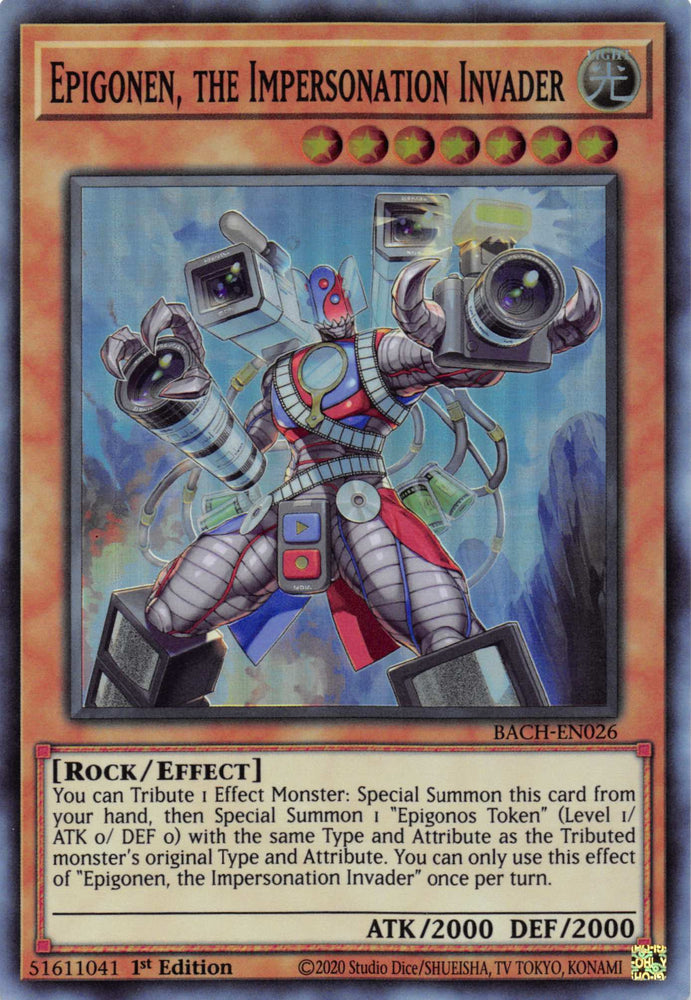 Epigonen, the Impersonation Invader [BACH-EN026] Super Rare - Yugioh Cards For Your TCG Needs!
