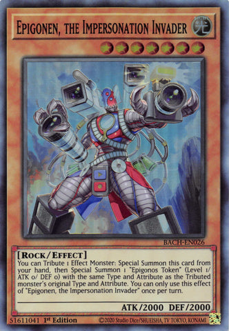 Epigonen, the Impersonation Invader [BACH-EN026] Super Rare - Yugioh Cards For Your TCG Needs!