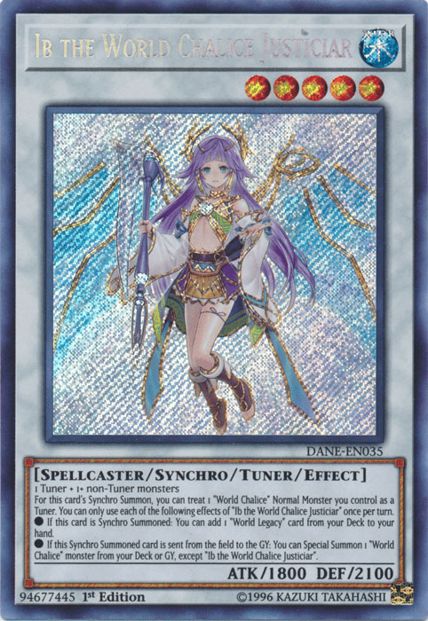 Ib the World Chalice Justiciar [DANE-EN035] Secret Rare - Yugioh Cards For Your TCG Needs!