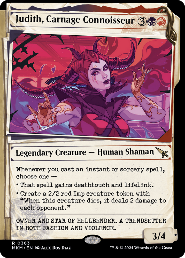 Judith, Carnage Connoisseur (Showcase) [Murders at Karlov Manor] Magic: The Gathering