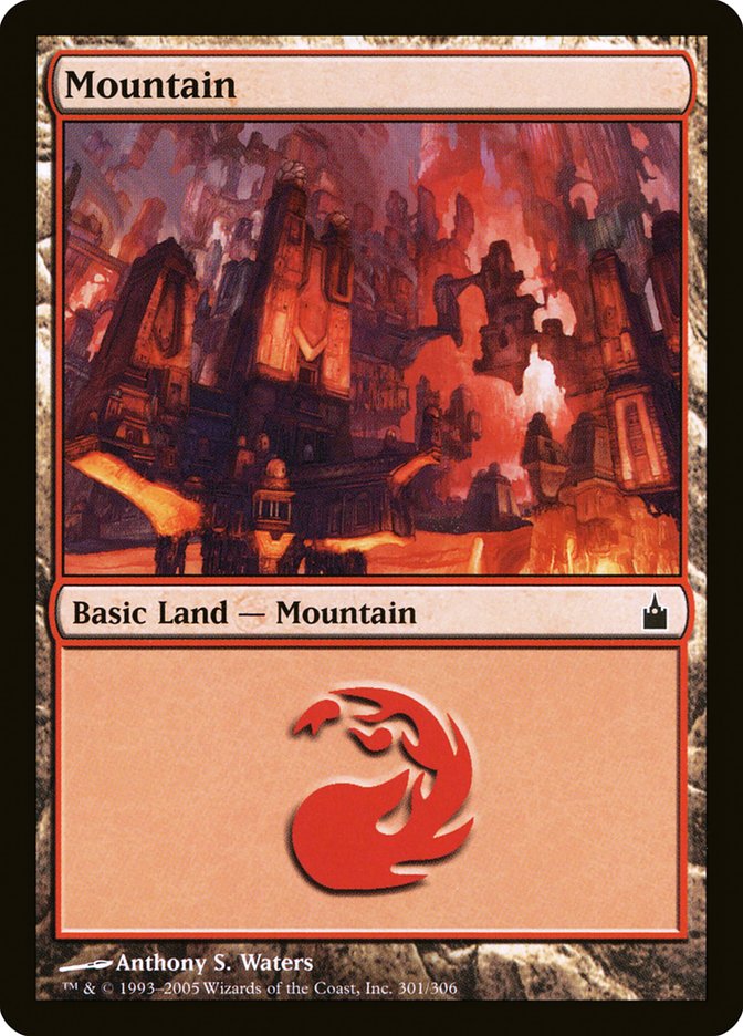 Mountain (301) [Ravnica: City of Guilds] Magic: The Gathering