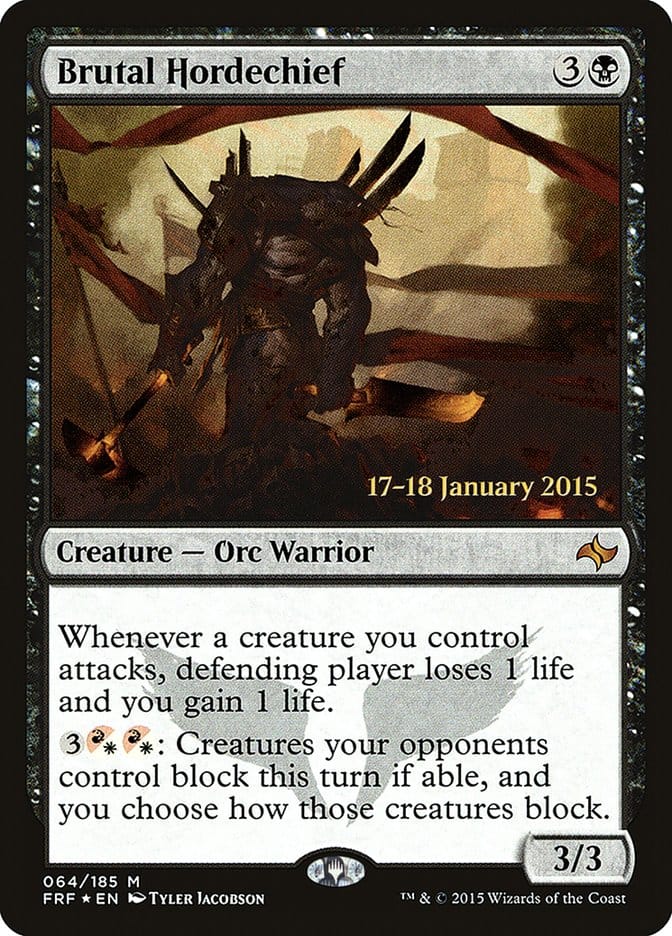 Brutal Hordechief [Fate Reforged Prerelease Promos] Magic: The Gathering
