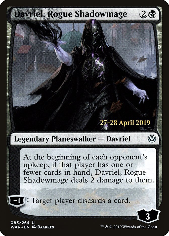 Davriel, Rogue Shadowmage [War of the Spark Prerelease Promos] Magic: The Gathering