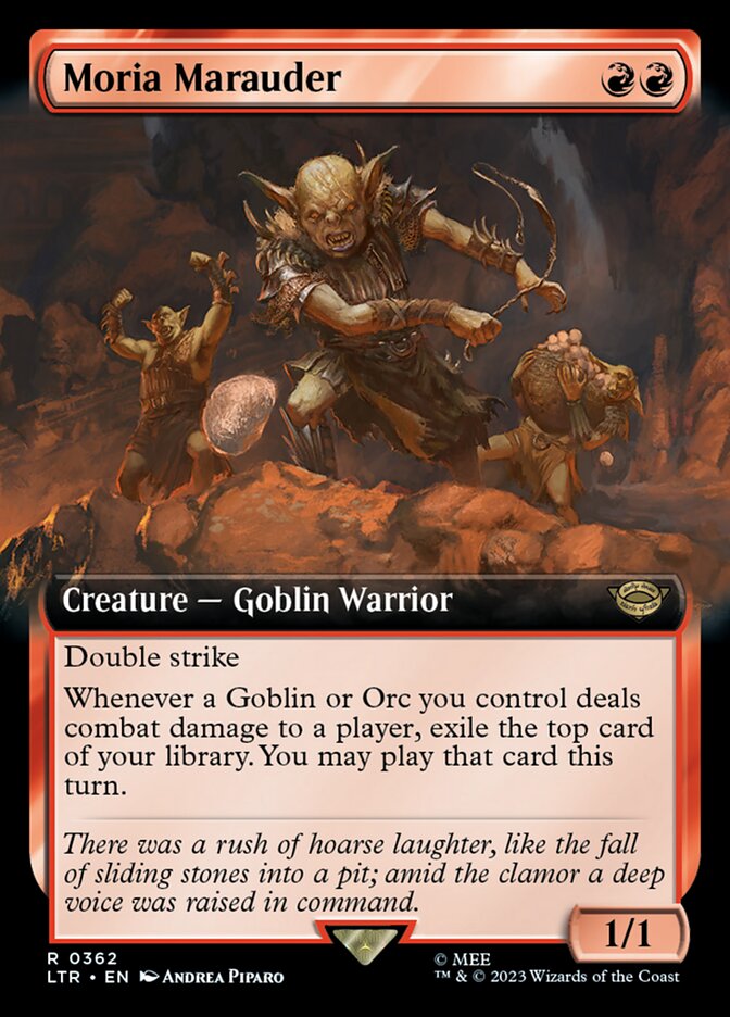 Moria Marauder (Extended Art) [The Lord of the Rings: Tales of Middle-Earth] Magic: The Gathering