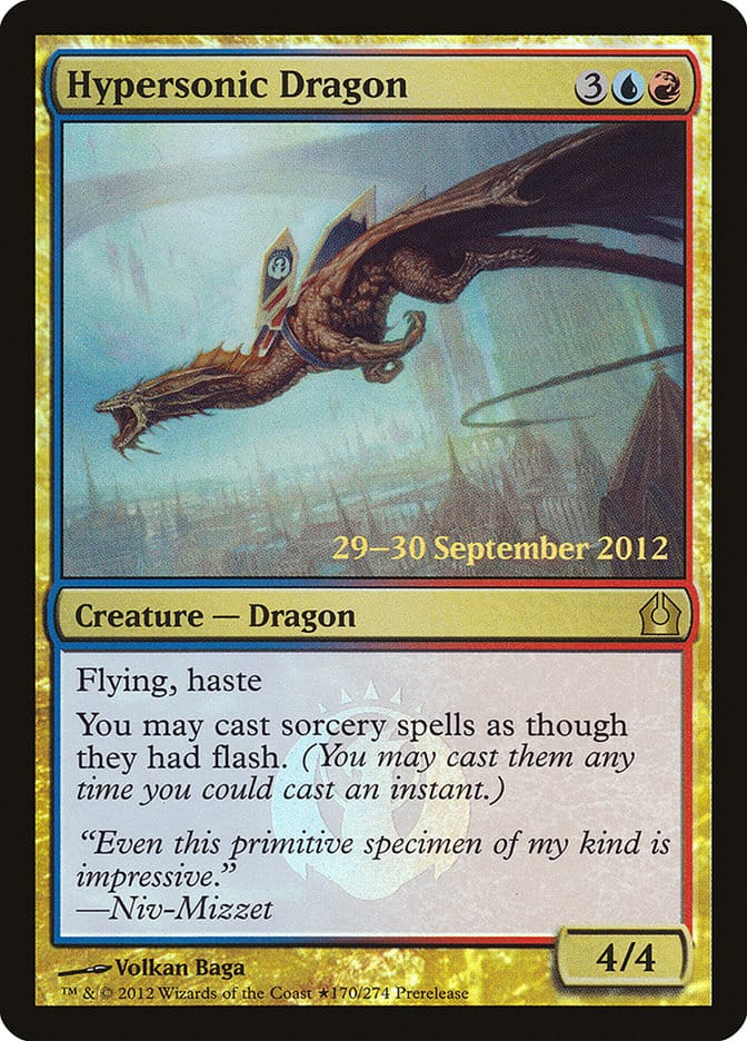 Hypersonic Dragon [Return to Ravnica Prerelease Promos] Magic: The Gathering