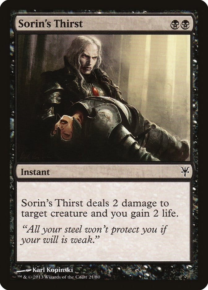 Sorin's Thirst [Duel Decks: Sorin vs. Tibalt] Magic: The Gathering