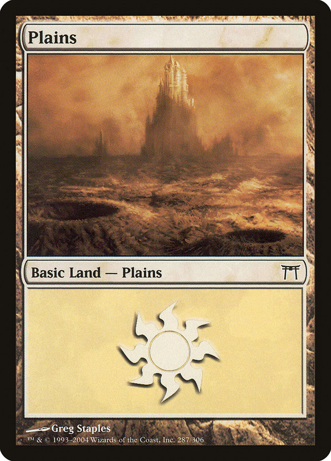Plains (287) [Champions of Kamigawa] Magic: The Gathering
