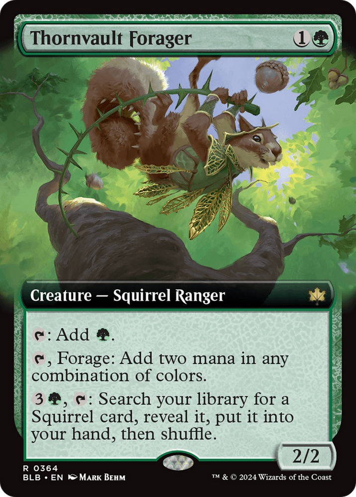 Thornvault Forager (Extended Art) [Bloomburrow] Magic: The Gathering
