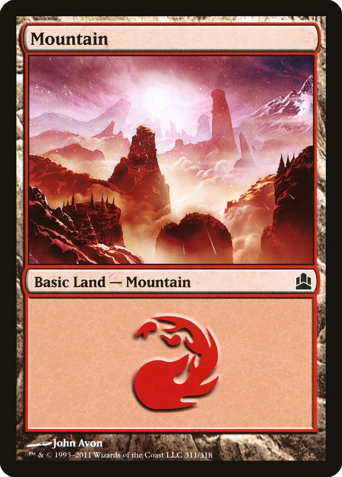 Mountain (311) [Commander 2011] Magic: The Gathering