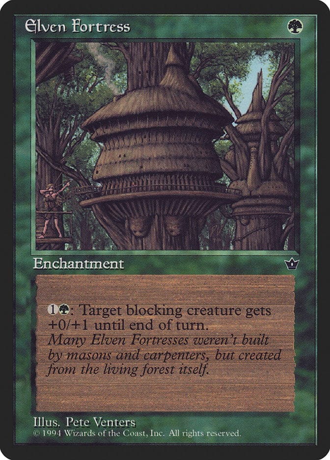 Elven Fortress (Pete Venters) [Fallen Empires] Magic: The Gathering