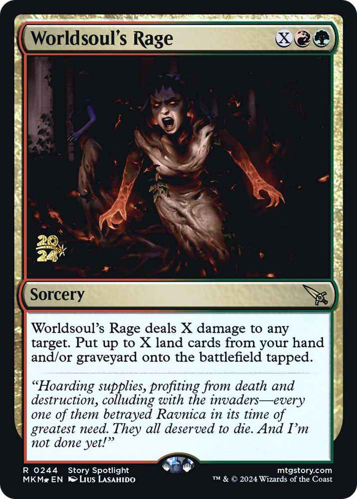 Worldsoul's Rage [Murders at Karlov Manor Prerelease Promos] Magic: The Gathering