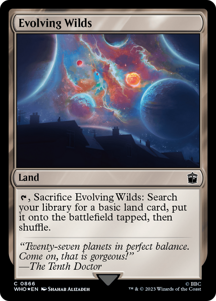 Evolving Wilds (Surge Foil) [Doctor Who] Magic: The Gathering