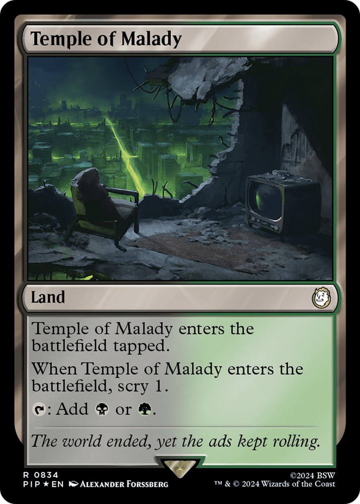 Temple of Malady (Surge Foil) [Fallout] Magic: The Gathering