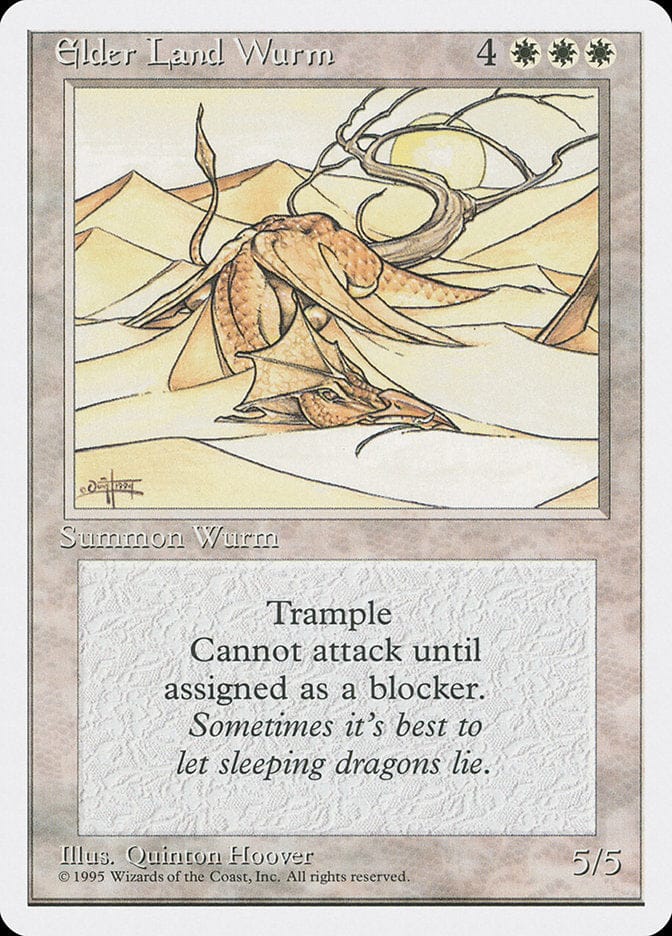 Elder Land Wurm [Fourth Edition] Magic: The Gathering