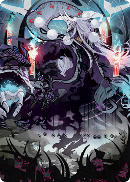 Echo of Death's Wail Art Card [Kamigawa: Neon Dynasty Art Series] Magic: The Gathering