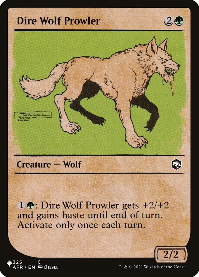 Dire Wolf Prowler (Showcase) [The List] Magic: The Gathering