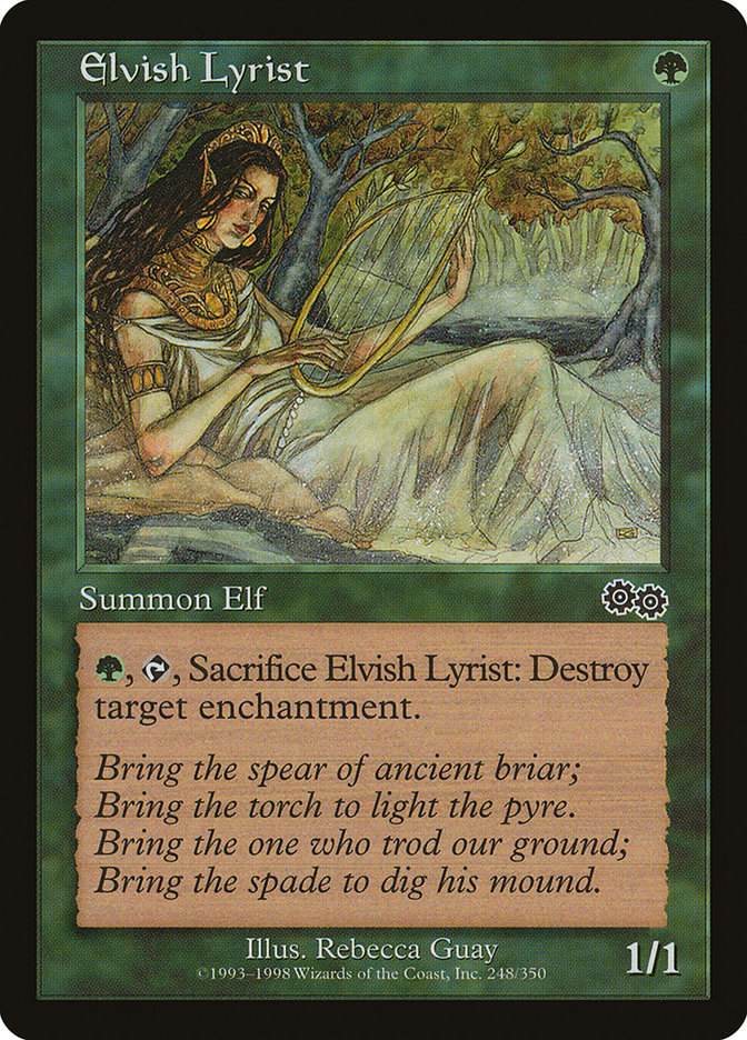 Elvish Lyrist [Urza's Saga] Magic: The Gathering