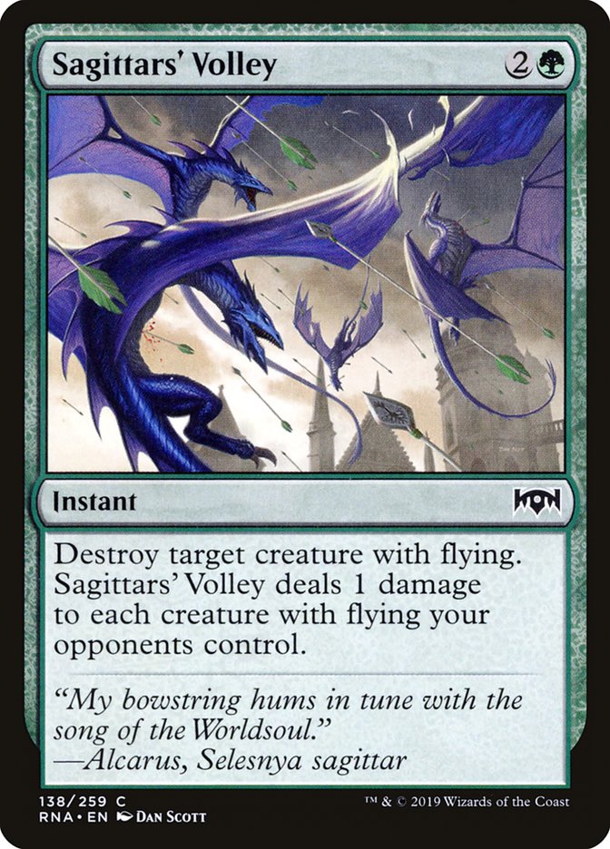 Sagittars' Volley [Ravnica Allegiance] Magic: The Gathering