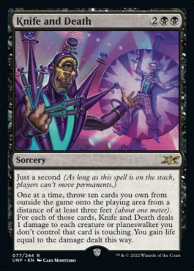 Knife and Death [Unfinity] Magic: The Gathering