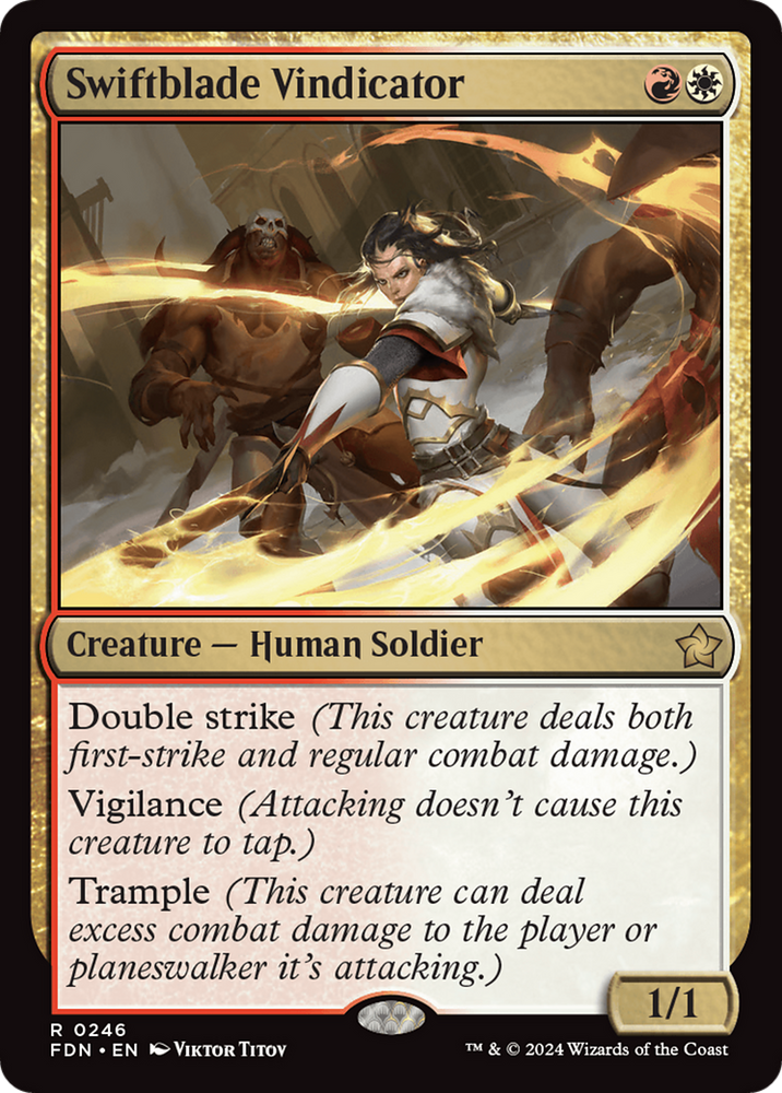 Swiftblade Vindicator [Foundations] Magic: The Gathering