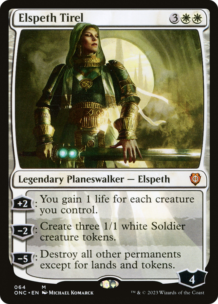 Elspeth Tirel [Phyrexia: All Will Be One Commander] Magic: The Gathering