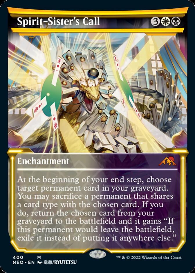 Spirit-Sister's Call (Showcase Soft Glow) [Kamigawa: Neon Dynasty] Magic: The Gathering