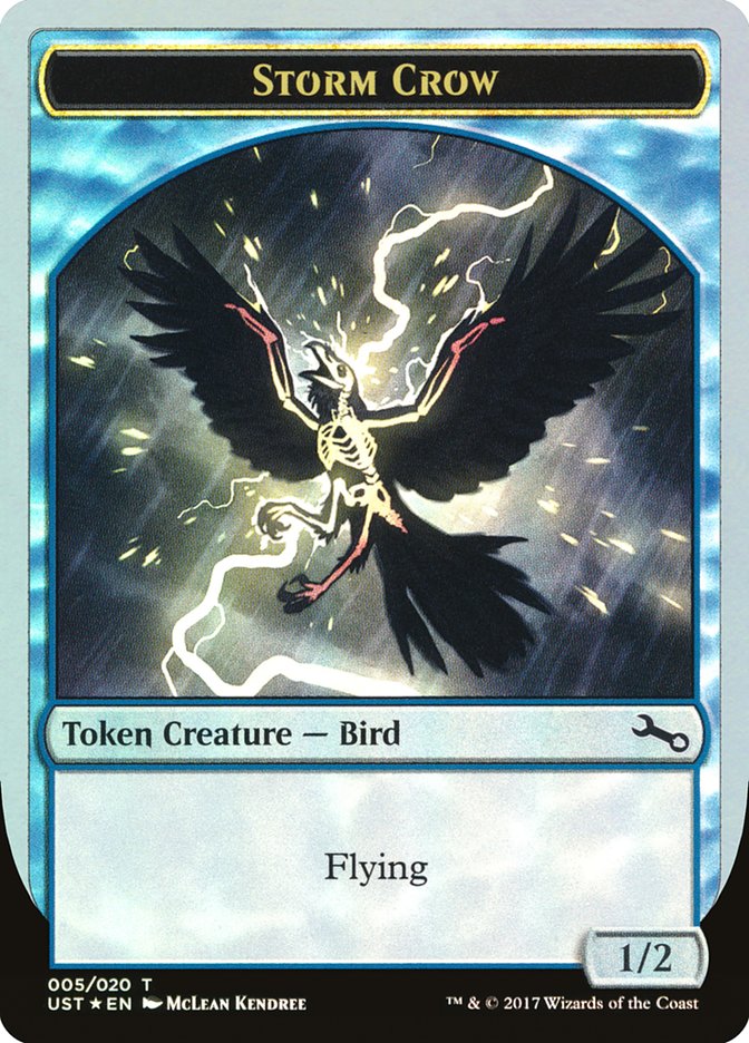 Storm Crow Token [Unstable Tokens] Magic: The Gathering