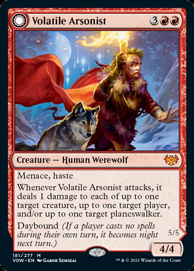Volatile Arsonist // Dire-Strain Anarchist [Innistrad: Crimson Vow] Magic: The Gathering