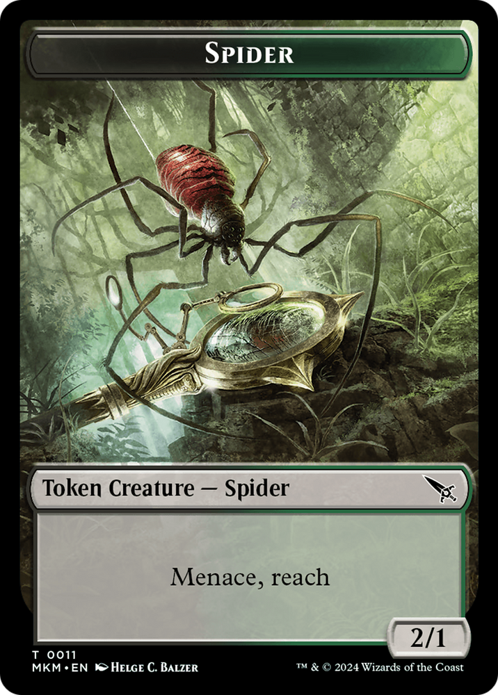 Spider Token [Murders at Karlov Manor Tokens] Magic: The Gathering