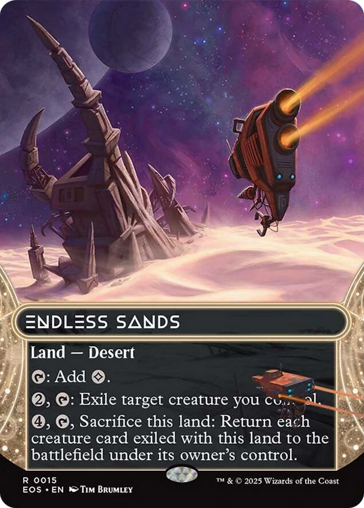 Endless Sands (0015) (Borderless) [Edge of Eternities: Stellar Sights] Magic: The Gathering