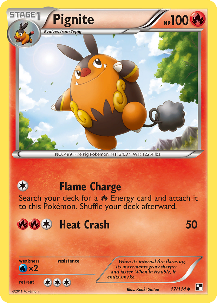 Pignite (17/114) [Black & White: Base Set] Pokémon