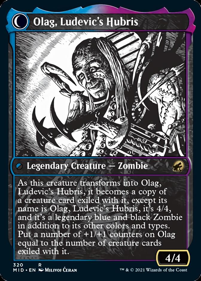 Ludevic, Necrogenius // Olag, Ludevic's Hubris (Showcase Eternal Night) [Innistrad: Midnight Hunt] Magic: The Gathering