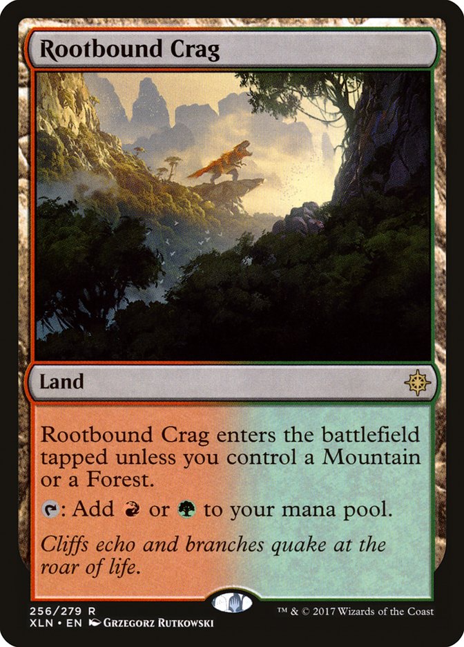 Rootbound Crag [Ixalan] Magic: The Gathering
