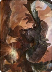Moraug, Fury of Akoum Art Card [Zendikar Rising Art Series] Magic: The Gathering